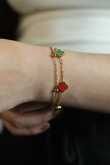 Rainbow Clover Bracelet