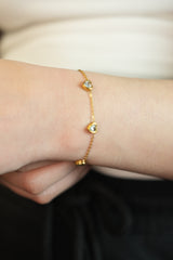 Lustrous Heart Chain Bracelet