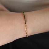 Emerald Link Chain Bracelet