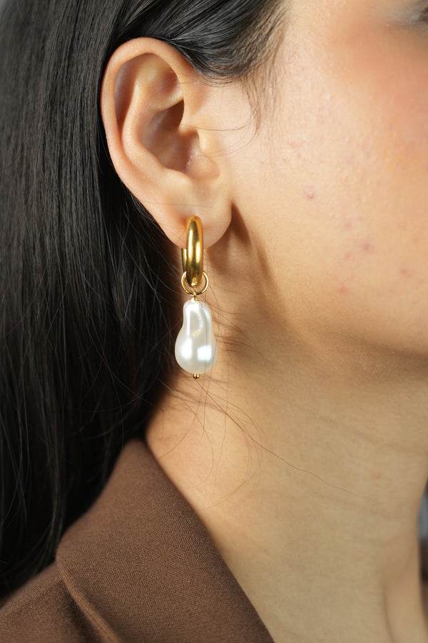 Ethereal Pearl Hoops