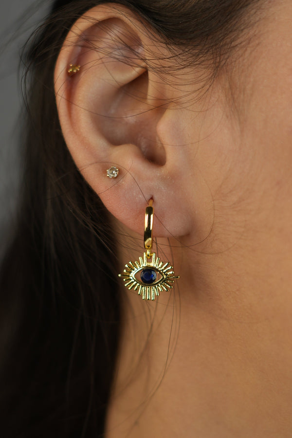 Evil Eye Hoops