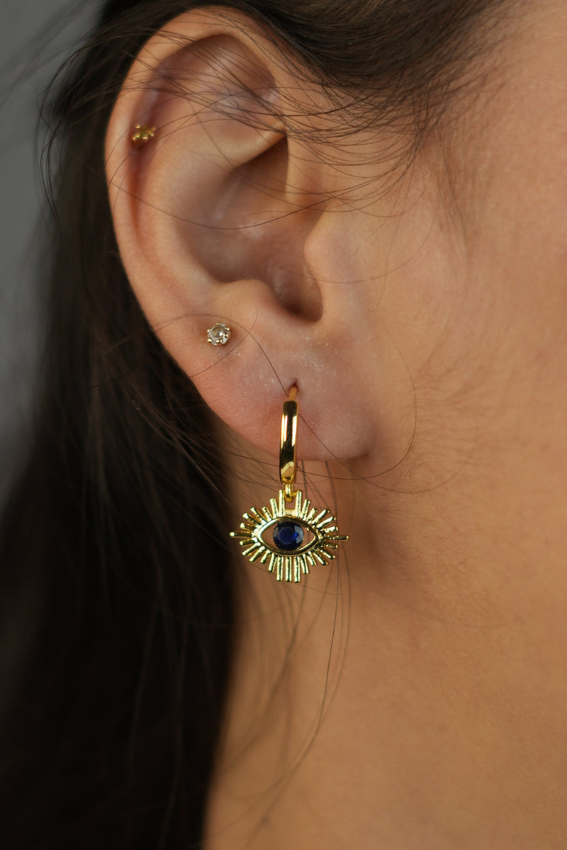 Evil Eye Hoops