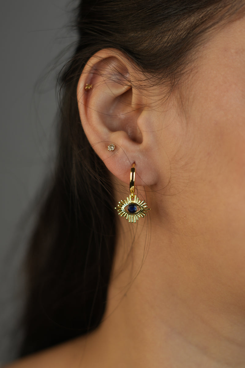 Evil Eye Hoops